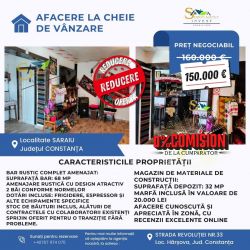  Afacere la cheie de vânzare în Saraiu