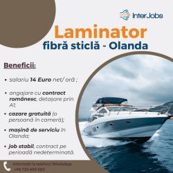 Angajam laminator fibra sticla cu experienta, productie barci Olanda