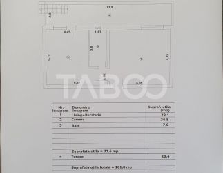 Apartament 2 camere decomandat 73 mp utili + terasa 28 mp nou 2025 