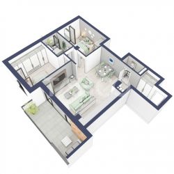 Apartament 3 camere 2 bai bloc cu lift zona de case in Turnisor