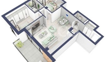 Apartament 3 camere 2 bai bloc cu lift zona de case in Turnisor
