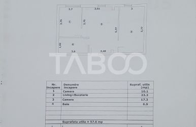 Apartament 3 camere 58 mp utili la pret de dezvoltator