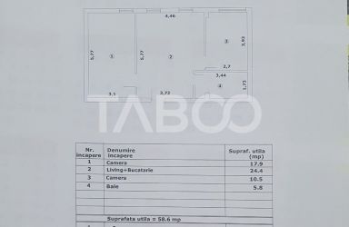 Apartament 3 camere 59 mp utili constructie noua 2025 Premium