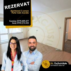 Apartament 3 camere Exercitiu parter inalt vedere bilaterala