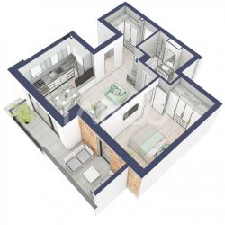 Apartament 47 mpu 2 camere parter mai mult decat inalt Turnisor