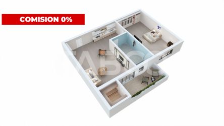 Apartament cu gradina 2 camere 39 mp balcon parcare bloc cu lift