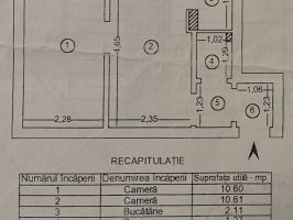 Apartament de vanzare, 2 camere Nedecomandat  Podu Ros 