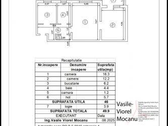 Apartament de vanzare, 2 camere Nedecomandat  Tudor Vladimirescu 
