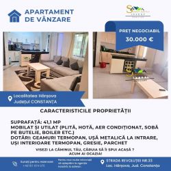 Apartament de vânzare – 2 camere, zona Soveja, Hârșova