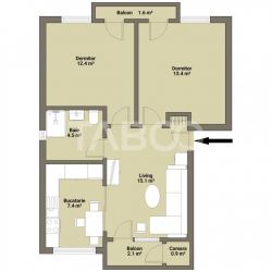 Apartament de vanzare 3 camere balcon parcare zona Shopping City Sibiu