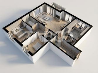 Apartament de vanzare 3 camere decomandate 2 bai C Dumbravii