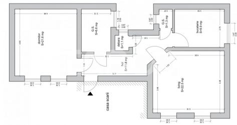 Apartament de vanzare 75mp 2 camere decomandate 2 bai B-dul Victoriei