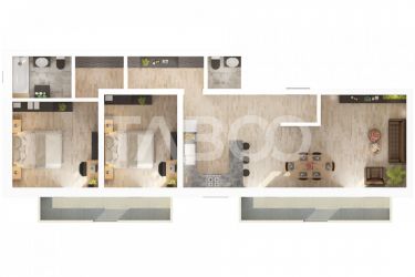 Apartament de vanzare 78mp 3 camere 2 bai parcare Doamna Stanca