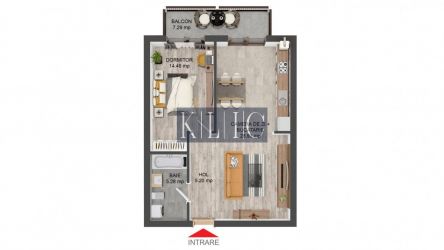 Apartament de vanzare la cheie 2 camere 54 mp parcare balcon Selimbar 