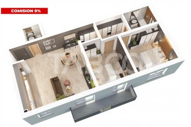 Apartament decomandat 3 camere 73mp 2 bai Comision 0 Doamna Stanca