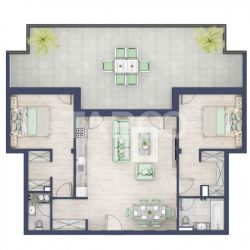 Apartament etaj retras 74mpu 3camere terasa 46mp bloc cu lift Turnisor
