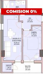 Apartament FARA COMISION 2 camere si balcon etaj 2 Sibiu Dna Stanca