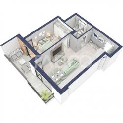 Apartament la cheie 2 camere 45 mp utili bloc cu lift Turnisor