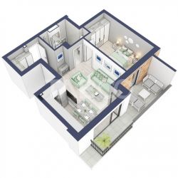 Apartament la parter mai mult decat inalt 47 mpu 2 camere Turnisor