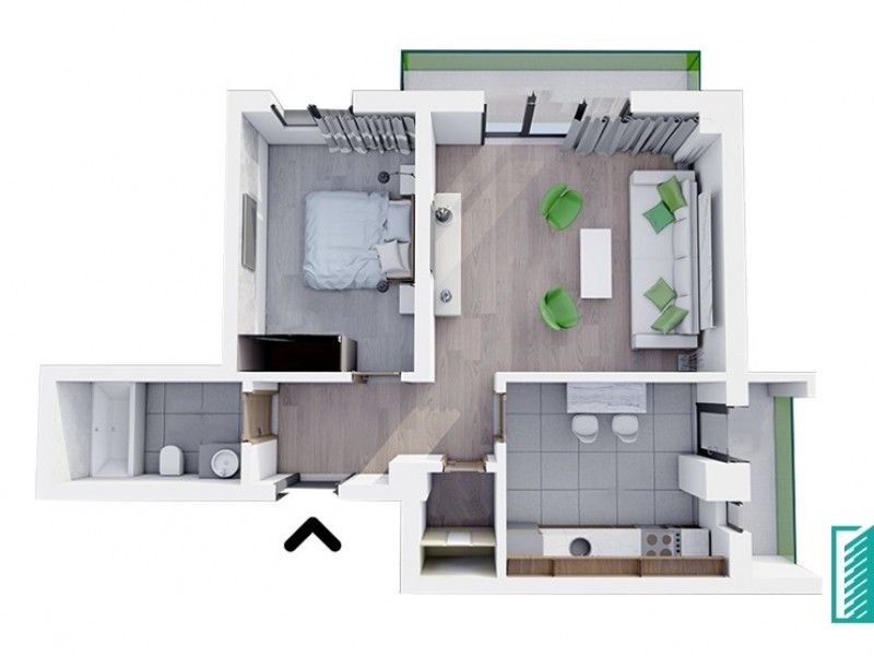 Apartament nou de vanzare, 2 camere Decomandat  Bucium -1
