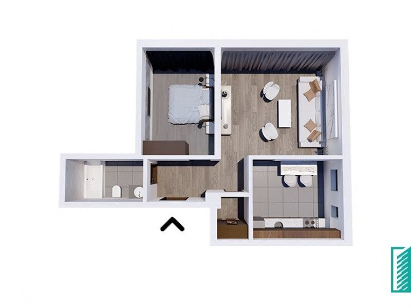 Apartament nou de vanzare, 2 camere Decomandat  Bucium -1