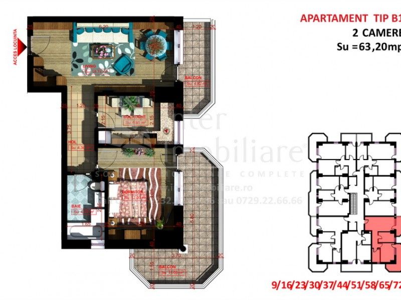 Apartament nou de vanzare, 2 camere Decomandat  Copou -1