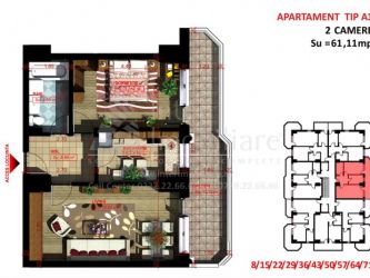 Apartament nou de vanzare, 2 camere Decomandat  Copou 