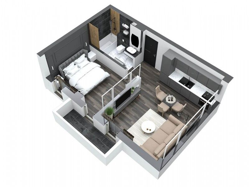 Apartament nou de vanzare, 2 camere Semidecomandat  Pacurari -1