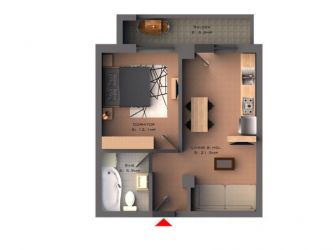Apartament nou de vanzare, 2 camere Semidecomandat  Visani 