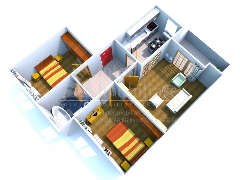 Apartament nou de vanzare, 3 camere Decomandat  Pacurari -1