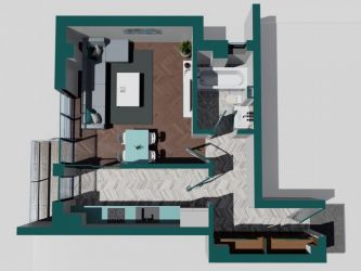 Apartament nou de vanzare, o camera Decomandat  Copou 