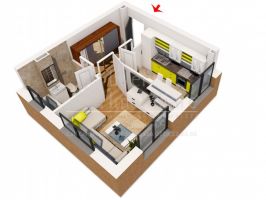 Apartament nou de vanzare, o camera Decomandat  Popas Pacurari 