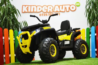 ATV electric pentru copii XMX607 2x45W 12V cu Scaun tapitat #Yellow