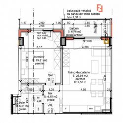 BLOC NOU Apartament 2 Camere 53mp utili open space, Soarelui - ID V340