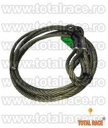 Cablu ridicare cu capete mansonate cu inima metalica Total Race