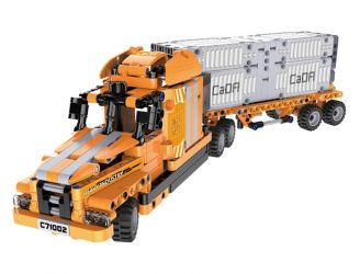 Camion port 10 in 1 cu RC, CADA 634 piese, Bricks Toys for Kids 