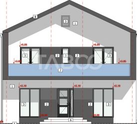 Casa 4 camere si 3 bai de vanzare 117mp teren 254mp Turnisor Sibiu