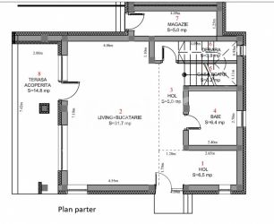 Casa de vanzare 4 camere 2 bai terasa si curte libera 380mp Selimbar