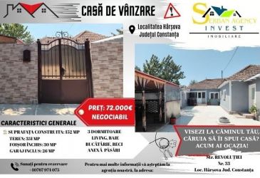 Casă de vânzare în Hârșova – Confort și liniște la un preț excelent!