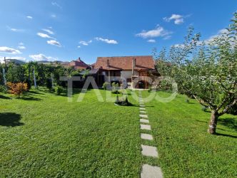 Casa individuala teren 979 mp gradina curte si terasa de vara Rasinari
