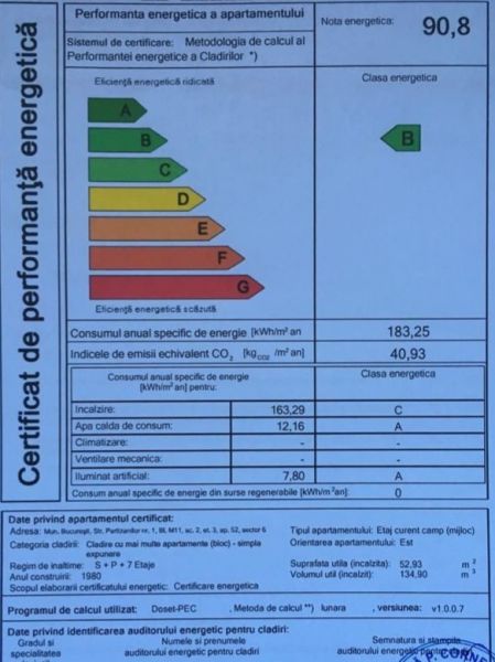 do not do refrigerator Voting Certificat energetic - Ofera.ro