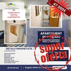 COMISION 0 DE LA CUMPARATOR! Apartament de vânzare – Parter, Medgidia