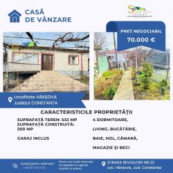 COMISION 0 DE LA CUMPARATOR! Casă spațioasă în Hârșova