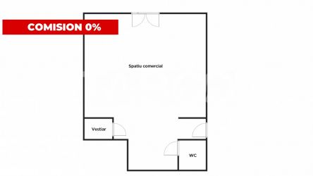 COMISION 0-Spatiu comercial 58 mpu vitrina 3 m pivnita Centrul Istoric