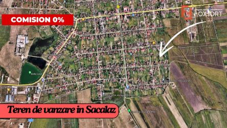 COMISION 0% Teren de vanzare, Sacalaz - Autorizatie de construire vala