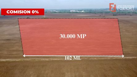 COMISION 0% Teren Extravilan 30.000 mp, front 102 ml, zona Dunca