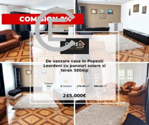 De vanzare casa in Popesti Leordeni cu panouri solare si teren 580mp