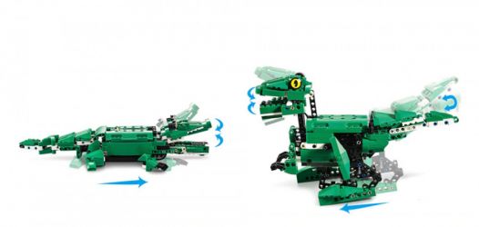 Dinosaur / crocodil 2 in 1 cu RC, CADA 435 piese, Bricks Toys for Kids