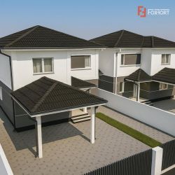 Duplex cu 5 camere, despartit prin camera tehnica - 365 mp teren