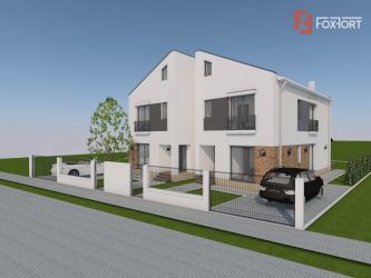 Duplex despartit prin camera tehnica, 5 camere, teren de 308 in Sanand